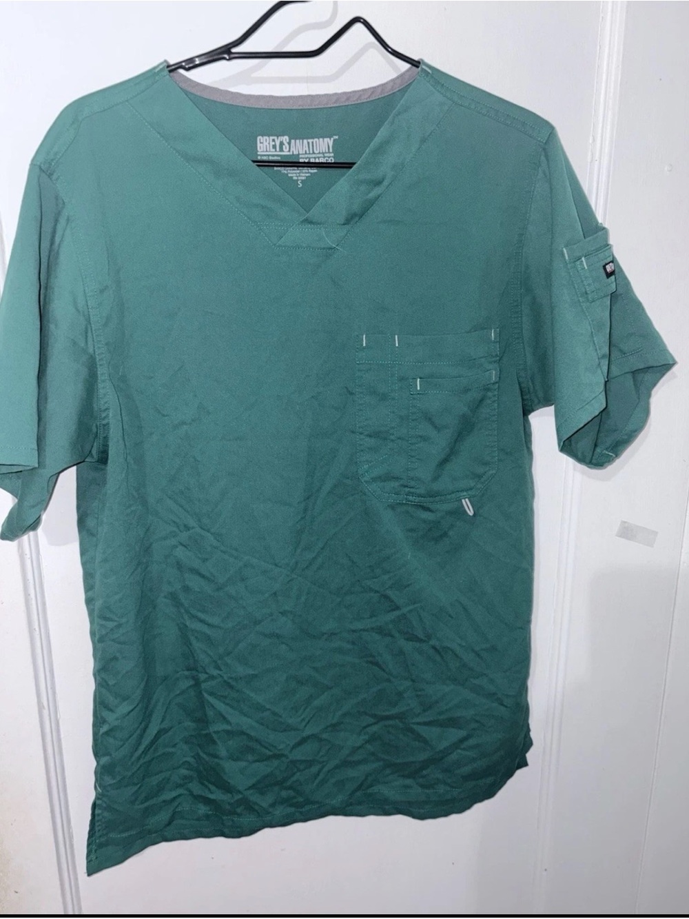 Grey's Anatomy Teal V-Neck Medical Scrub Top